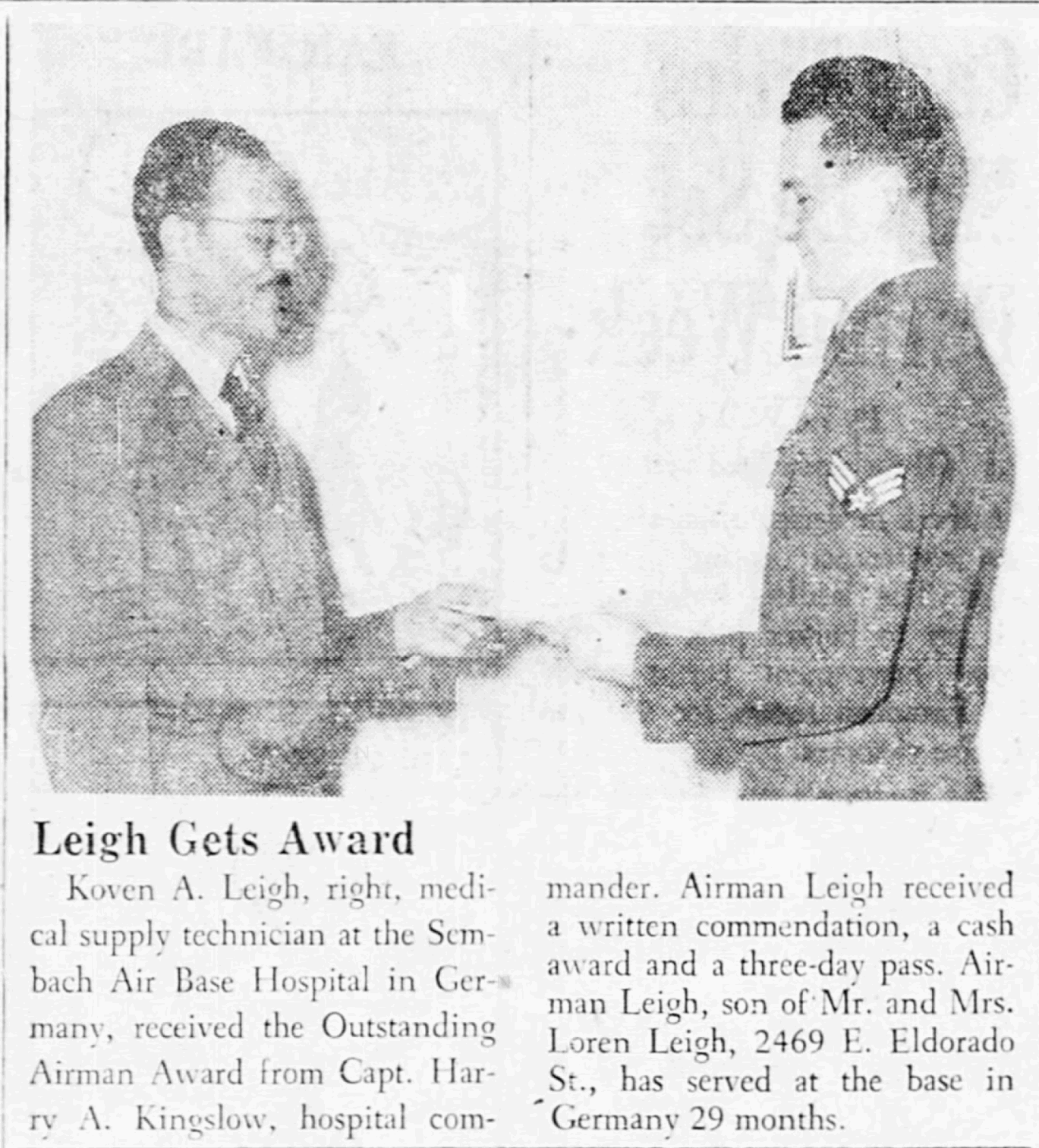 Leigh gets award